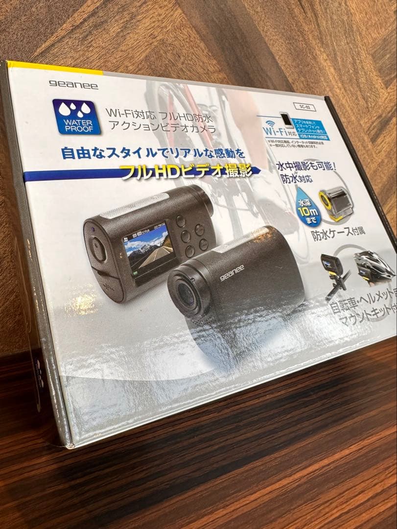 【新品】フルHDアクションカメラセット☆自転車 ヘルメット 防水10m