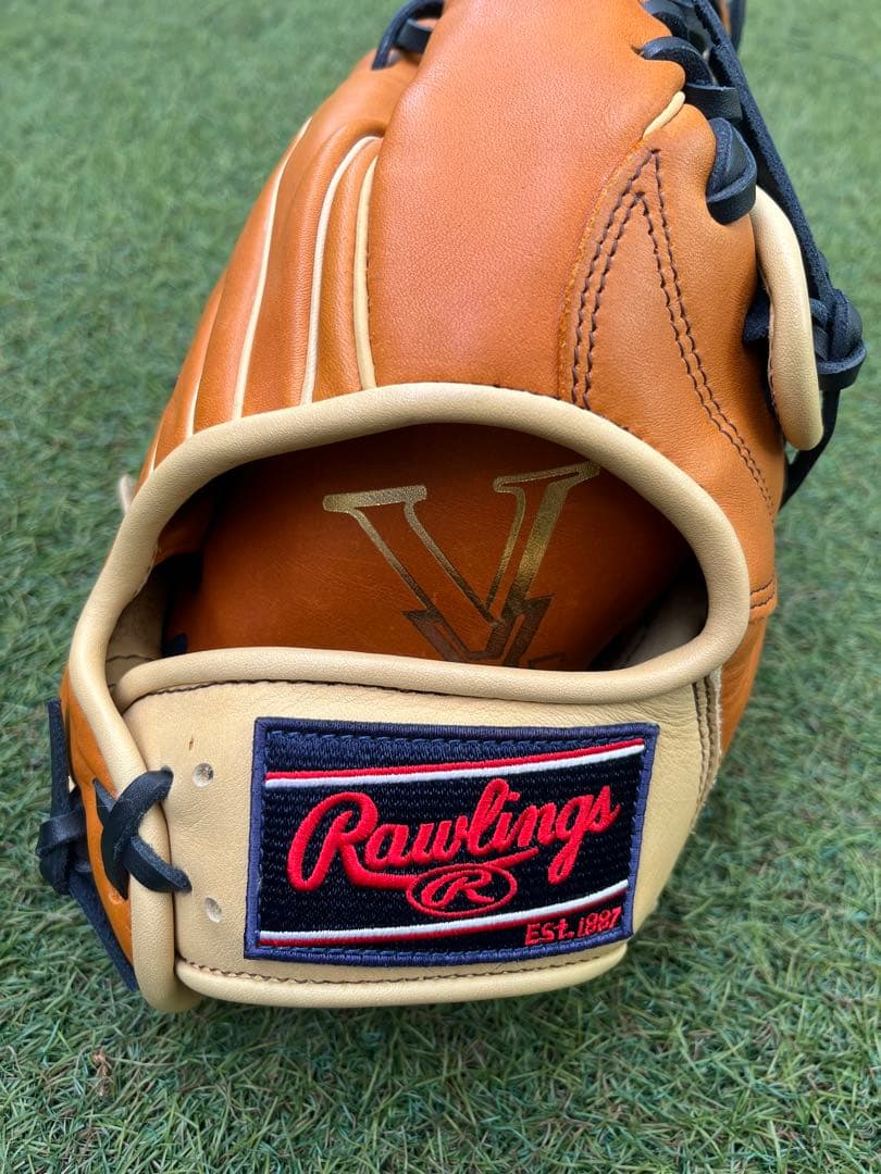 美品　ローリングス ハイパーテック 一般 軟式グローブ 外野用 右投げ　カバー付