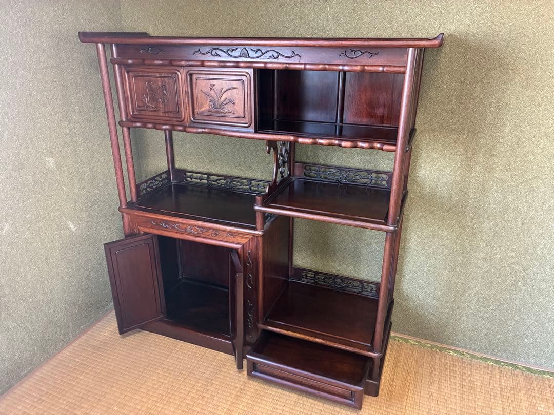 【美品】和風アンティーク 飾り棚 茶箪笥