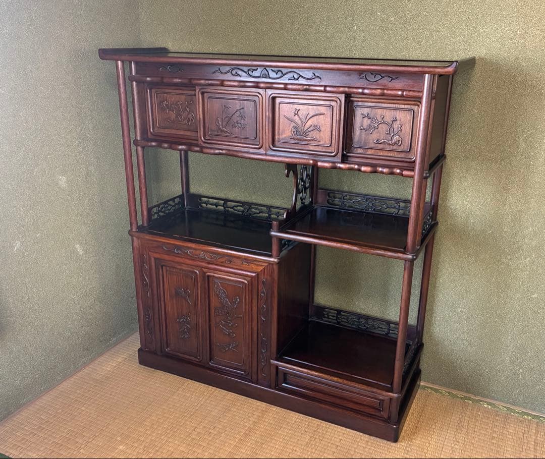 【美品】和風アンティーク 飾り棚 茶箪笥