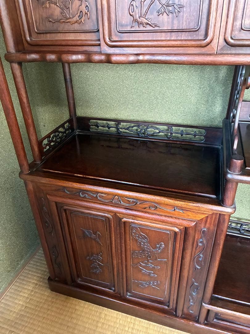 【美品】和風アンティーク 飾り棚 茶箪笥