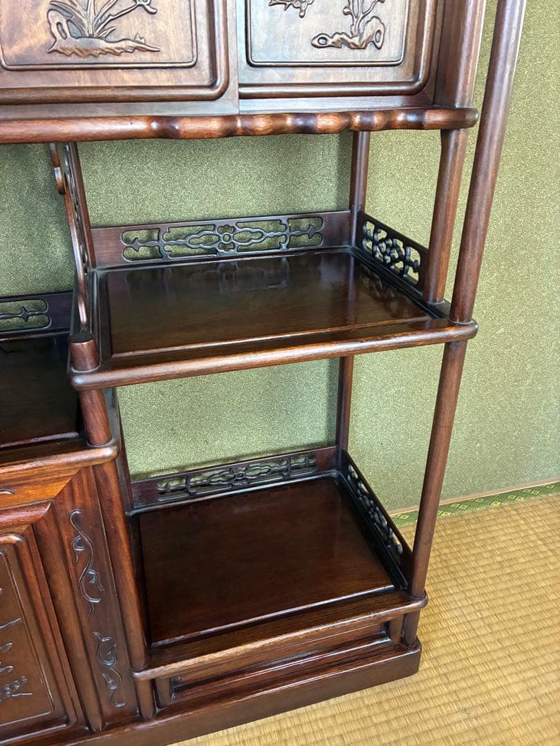 【美品】和風アンティーク 飾り棚 茶箪笥