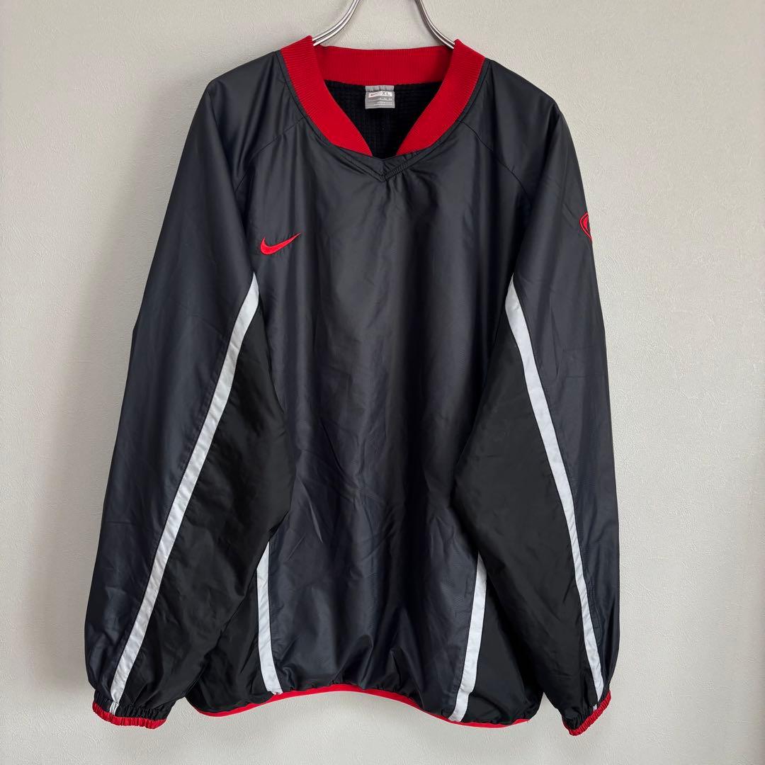 ピステ ナイキ NIKE ナイロンジャケット 黒 赤 白 XL 大きめ ビック