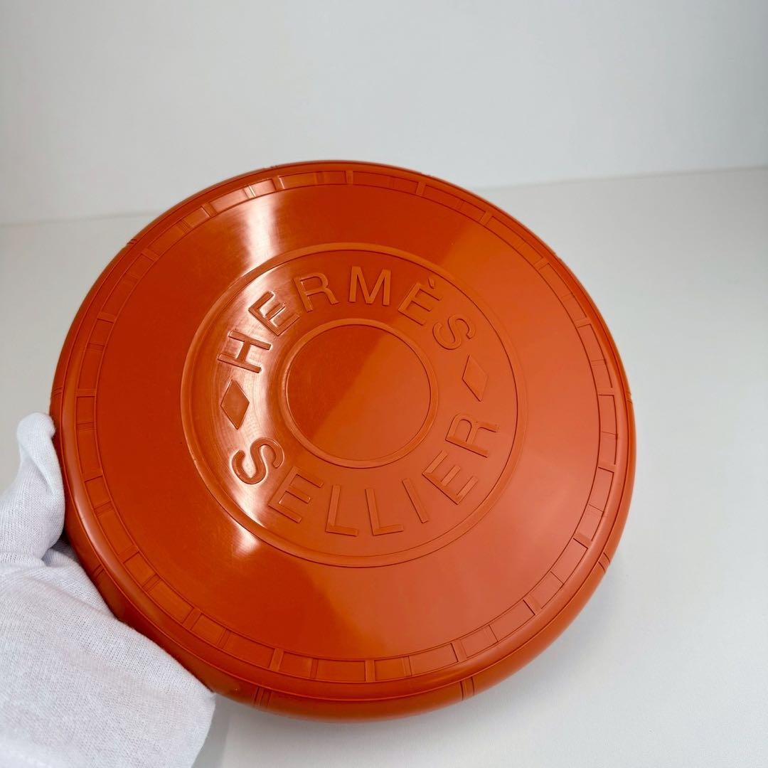 新品 HERMES エルメス フライングディスクウーフ オレンジフー フリスビー