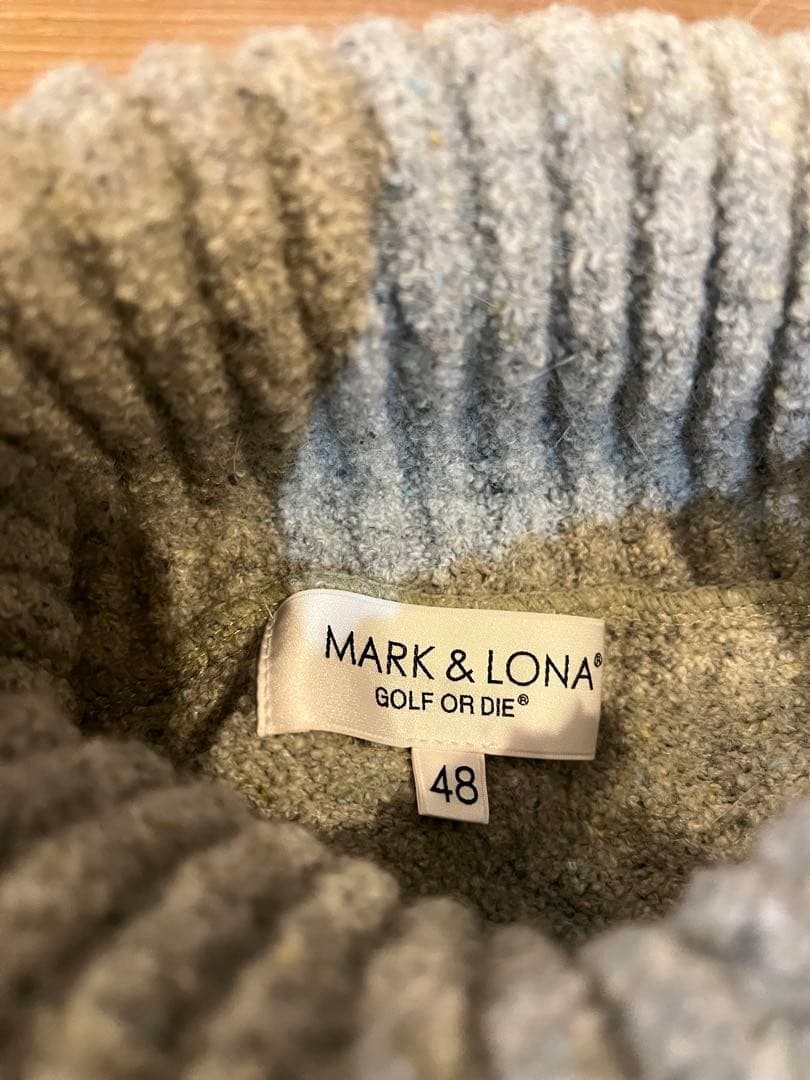 MARK&LONA オーバーニット　ミックスヤーンタートル　ニット　高級品
