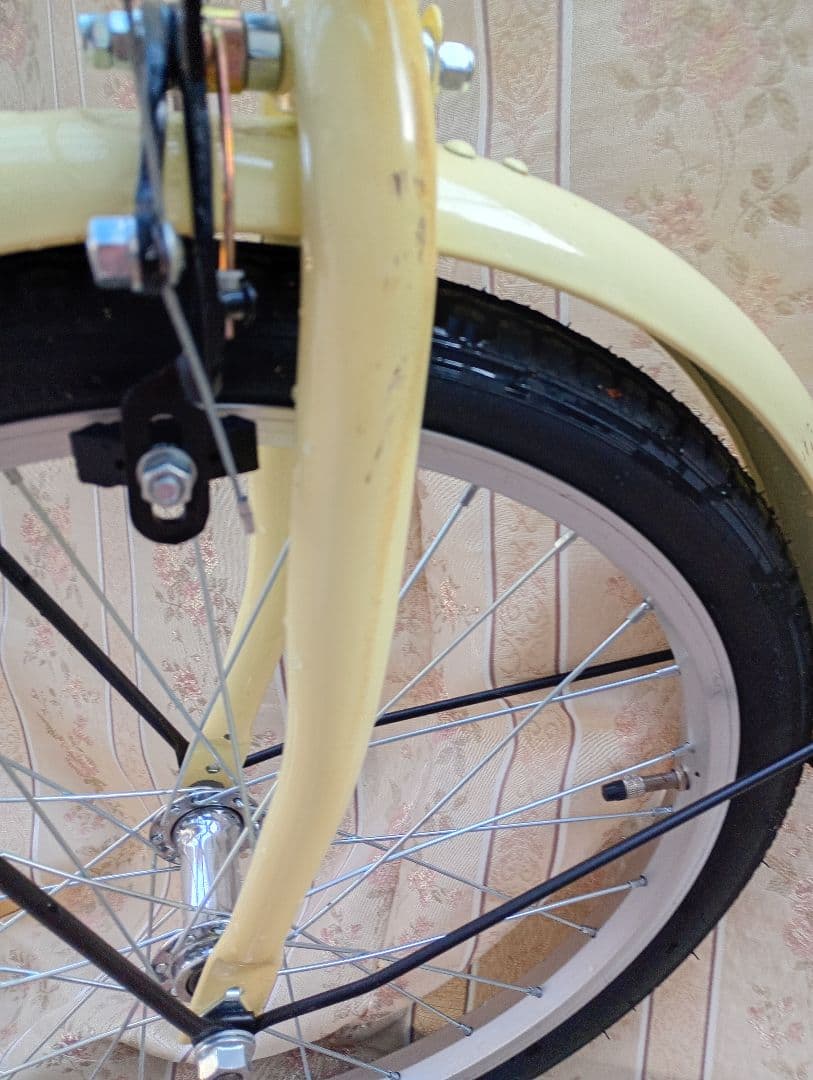 AIJYU 自転車　折りたたみ　20インチ　アイボリー