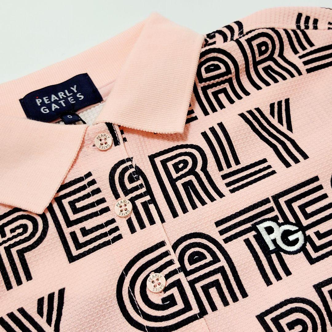 【PEARLY GATES/パーリーゲイツ】サンベールワッフルラインロゴ柄ポロ