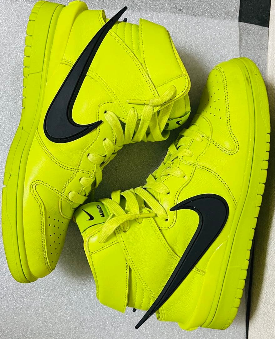 27cm☆ アンブッシュ NIKE ダンクハイ フラッシュライム スニーカー