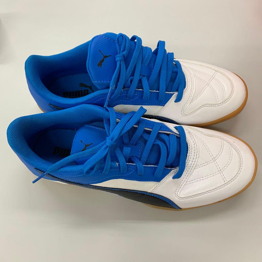 Puma フットサルシューズ 青/白/黒