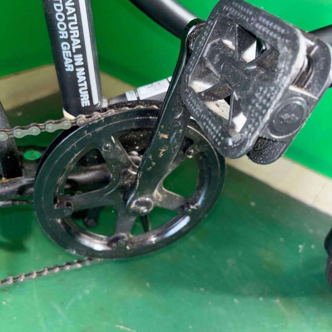 美品 CAPTAIN STAG 折りたたみ自転車 前カゴ付き