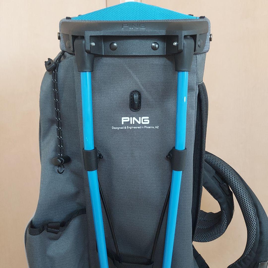 PING ピン キャディバッグ 軽量 スタンド グレー/ブルー ★良品