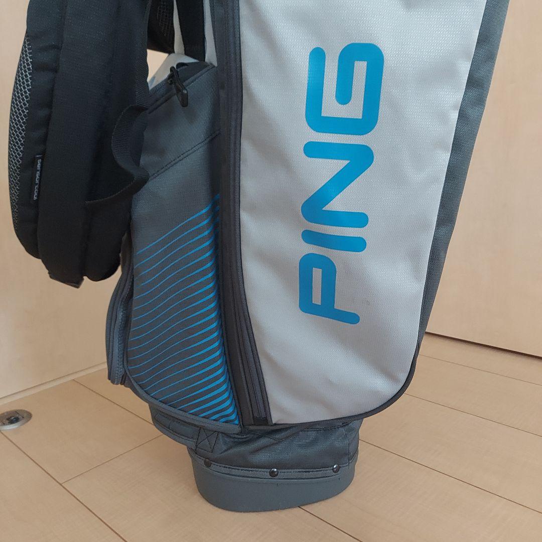 PING ピン キャディバッグ 軽量 スタンド グレー/ブルー ★良品