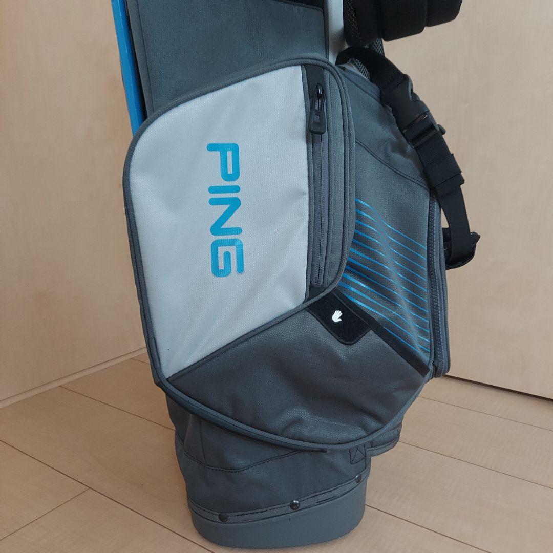 PING ピン キャディバッグ 軽量 スタンド グレー/ブルー ★良品