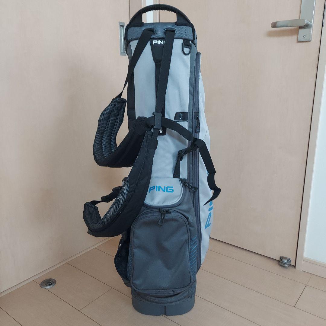 PING ピン キャディバッグ 軽量 スタンド グレー/ブルー ★良品