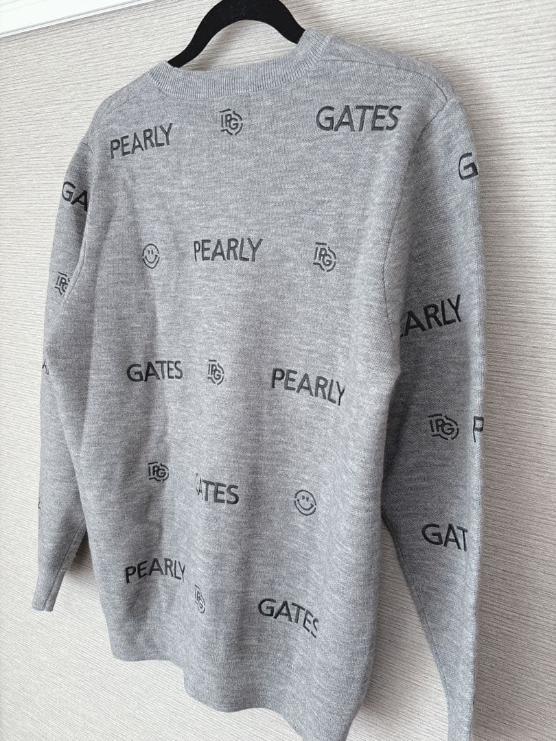 美品❗️パーリーゲイツ 総柄 セーター サイズ6 ゴルフウェア グレー