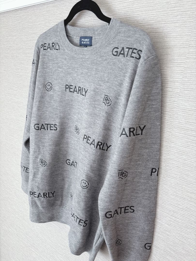 美品❗️パーリーゲイツ 総柄 セーター サイズ6 ゴルフウェア グレー