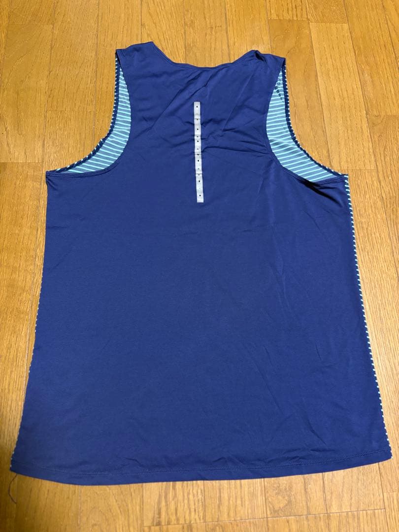 Nike Dri-FIT ストライプ ノースリーブ M シングレット　ランシャツ