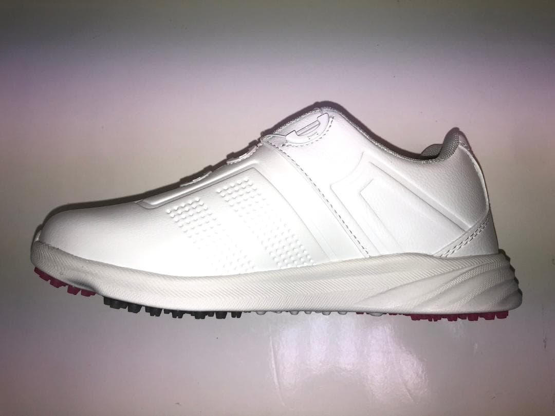 ホンマ 4Eダイヤル式 スパイクレスシューズ WHITE×SILVER 23.0