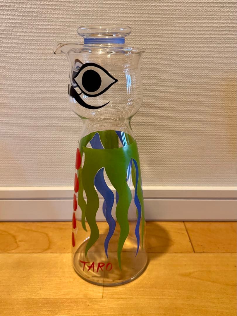 岡本太郎 水差し男爵 蓋付き ガラスピッチャー タローマン