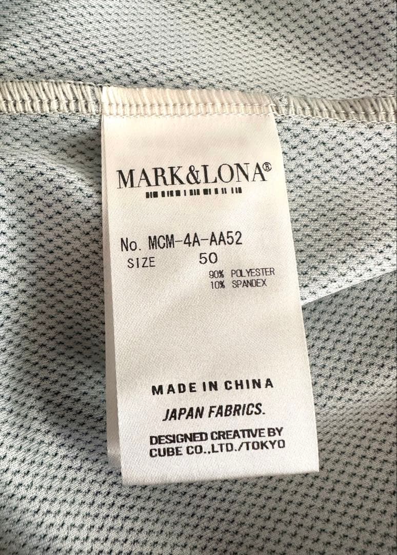 【新品未使用】マークアンドロナ　メンズ　半袖　モックネックシャツ　50 XL