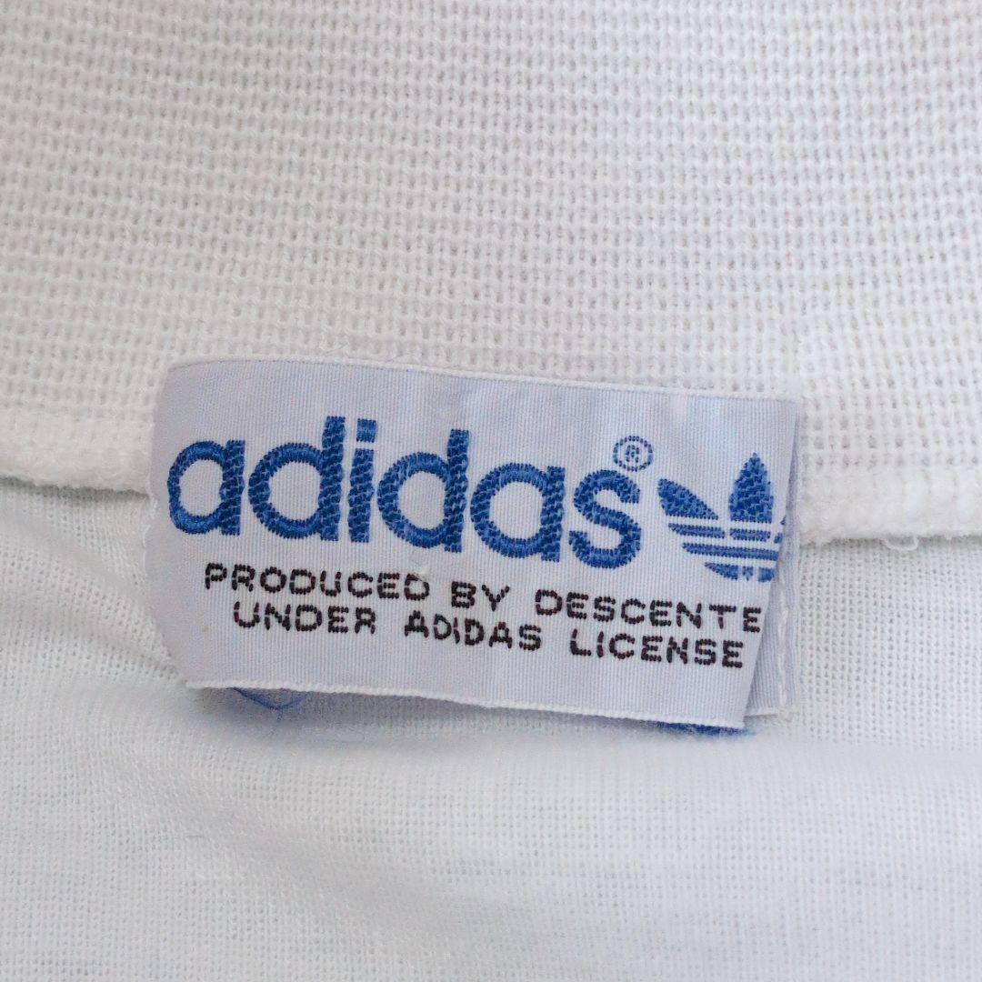 レア adidas 80sデサント製 ヴィンテージテニスポロ ホワイト×グリーン