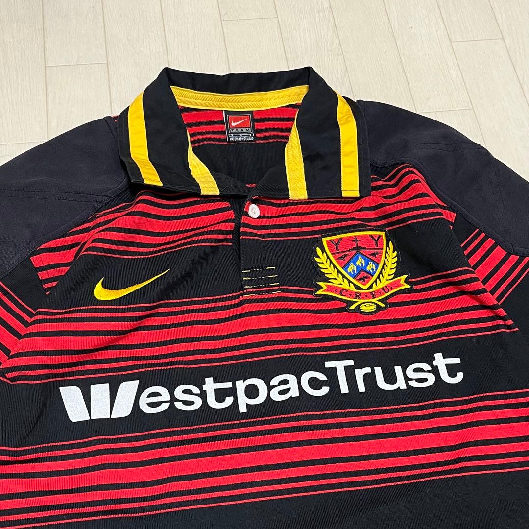 か12★ NIKE CRFU ラガーシャツ ポロシャツ ラグビーシャツ ブラック