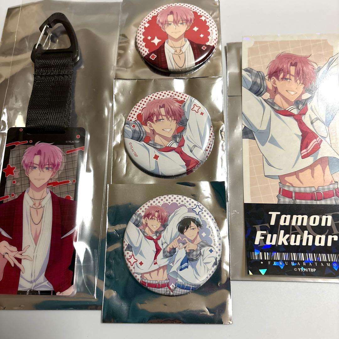 多聞くん今どっち⁉︎ コトブキヤくじ　カラビナ付きアクリル　缶バッジ　ジメ原