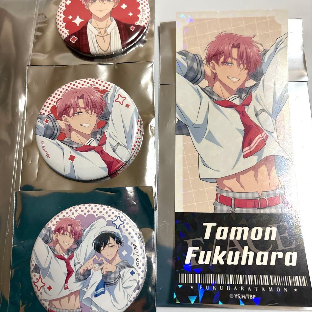多聞くん今どっち⁉︎ コトブキヤくじ　カラビナ付きアクリル　缶バッジ　ジメ原