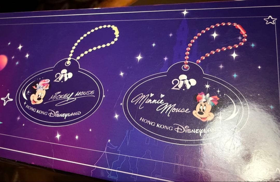 香港ディズニーランド　ネームタグ　バッグチャーム