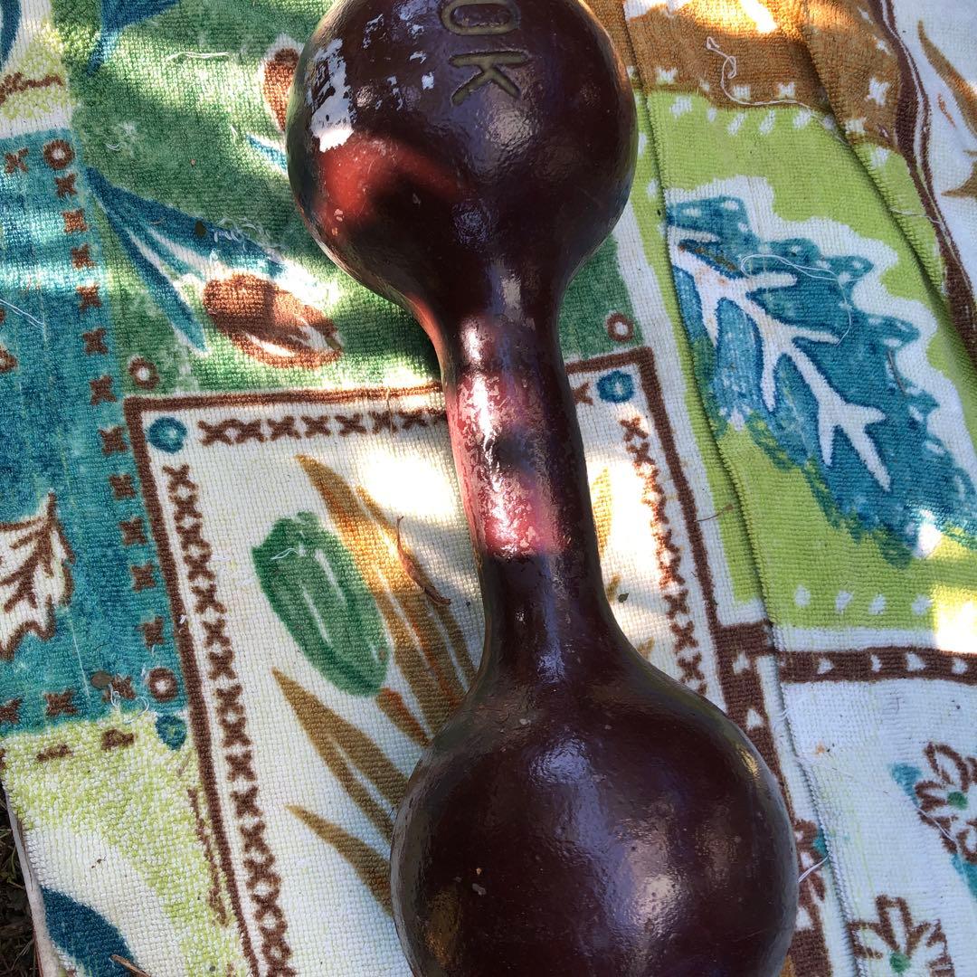 10kg ダンベル 鉄アレイ 茶色