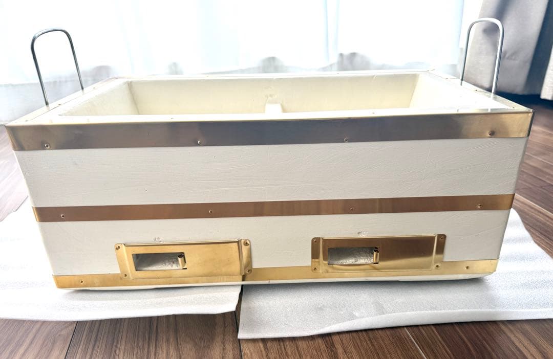 能登燃焼器工業 珪藻土切り出し七輪 長角型 しんちゅうバンド巻４５号