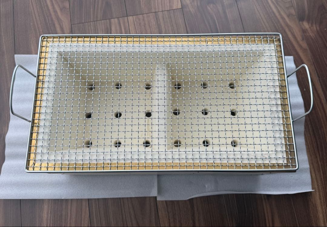 能登燃焼器工業 珪藻土切り出し七輪 長角型 しんちゅうバンド巻４５号