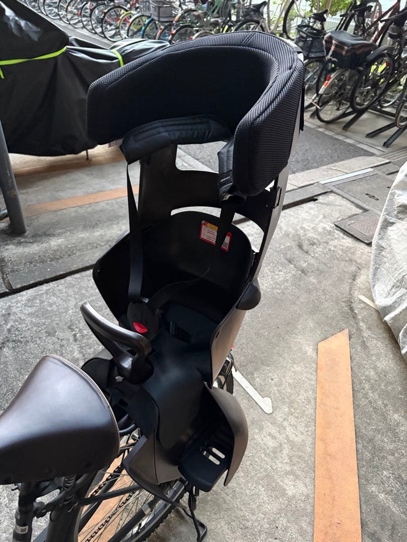 ブラウン チャイルドシート付きシティサイクル　ボールドラインOGK グランディア
