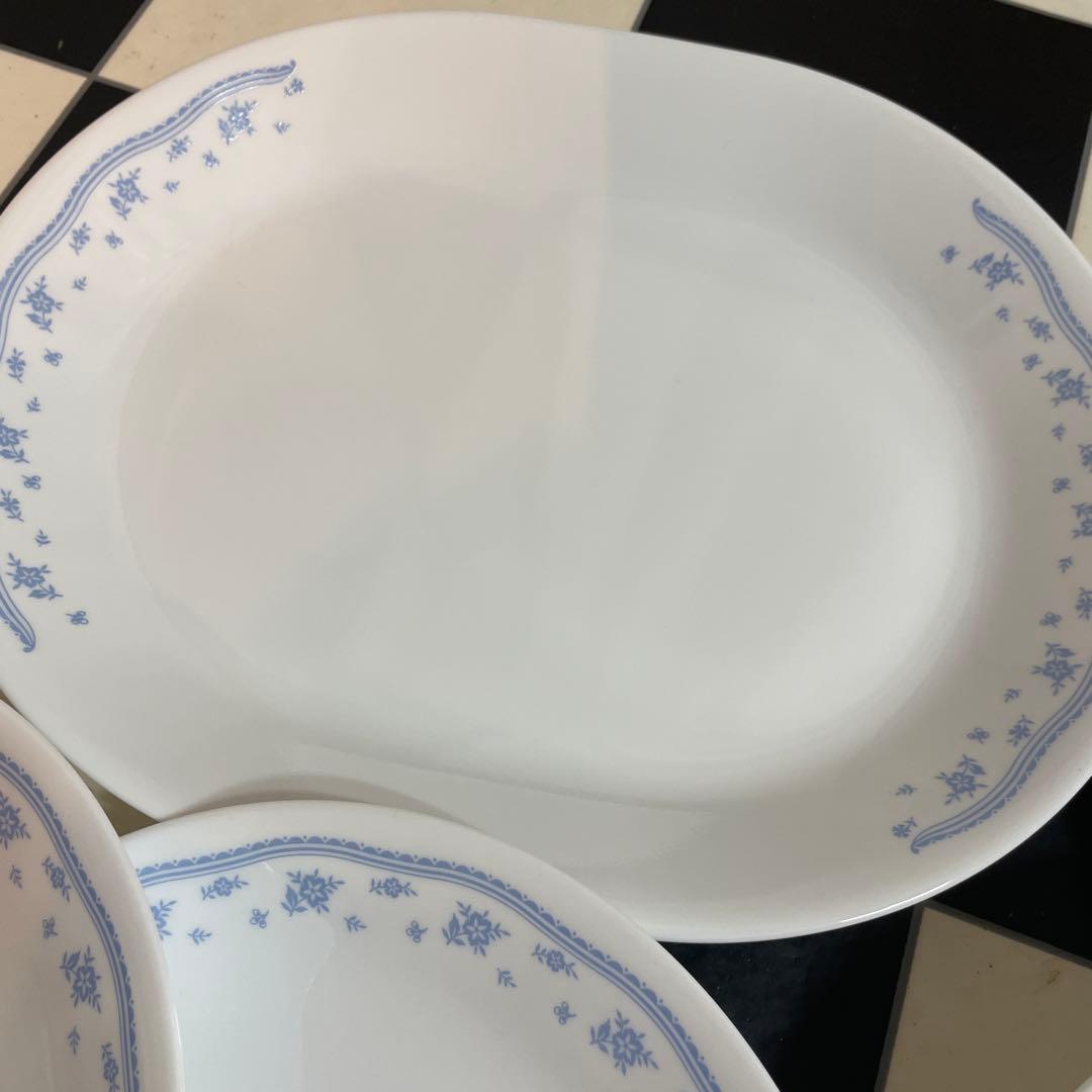 レトロ⭐︎コレール　プレート　大皿・中皿　花柄　USA 　corelle セット