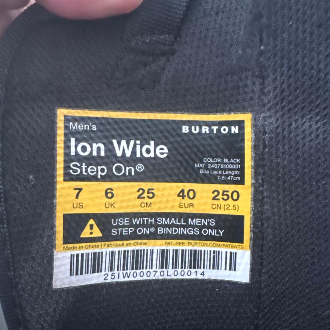 Burton Ion Wide Step Onステップオンブーツ25センチ