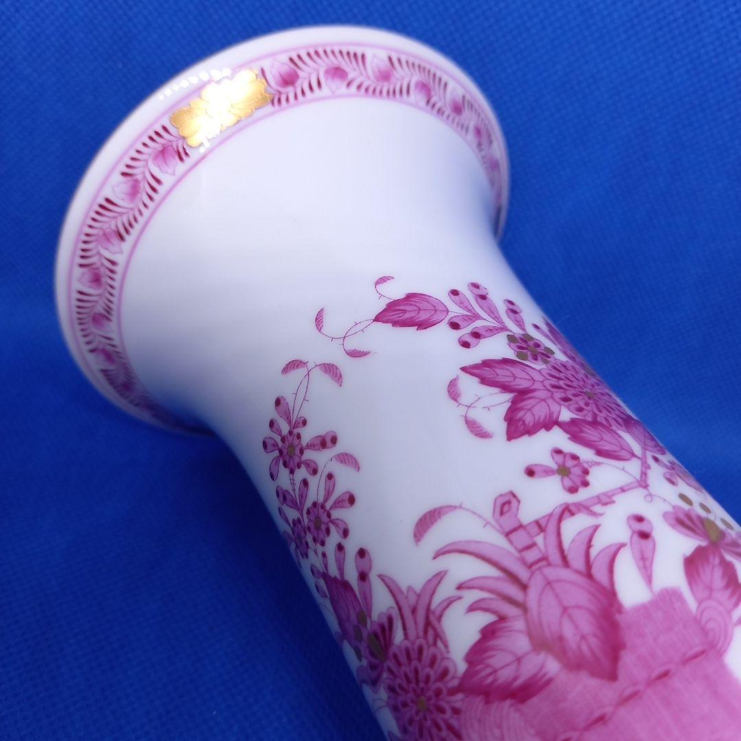 ヘレンド　花瓶「インドの華　ピンク」