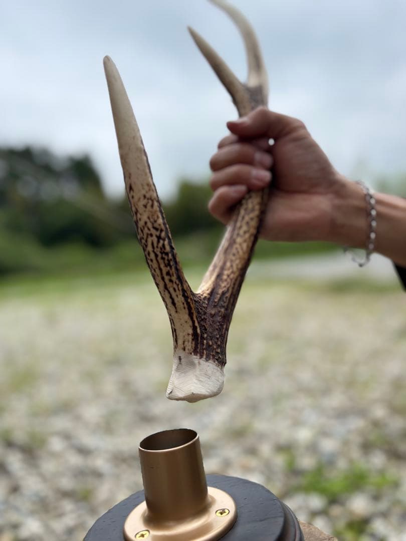 鹿角ランタンスタンド　ハンドメイド