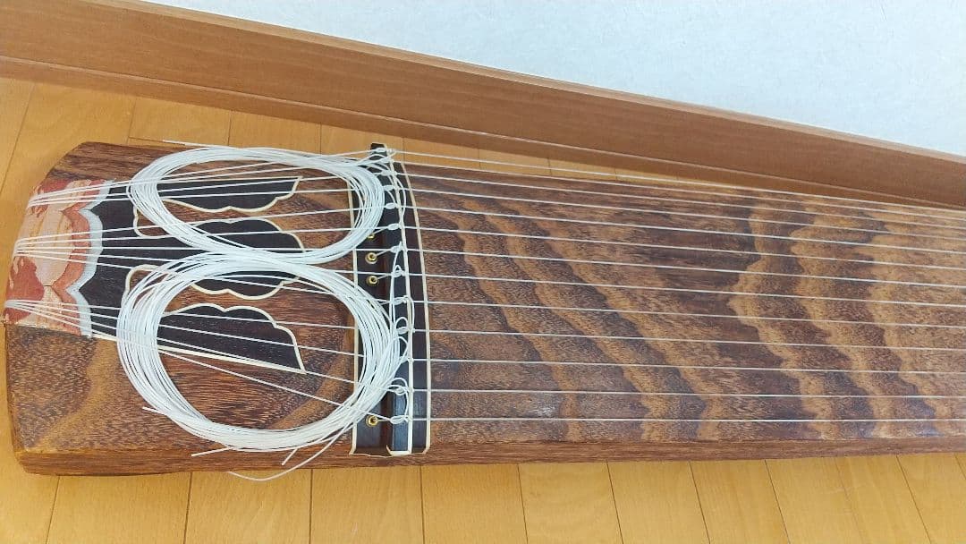 【付属品多数】生田流 高級 和琴 お琴 13弦琴 すだれ彫 お筝 弦楽器