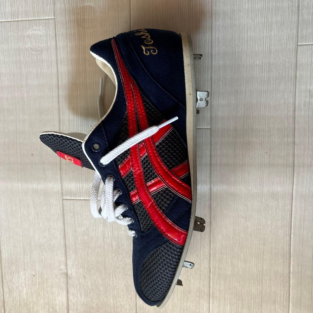 asics スパイクシューズ ネイビー/レッド27.0cm