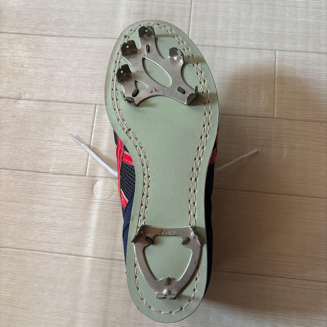 asics スパイクシューズ ネイビー/レッド27.0cm