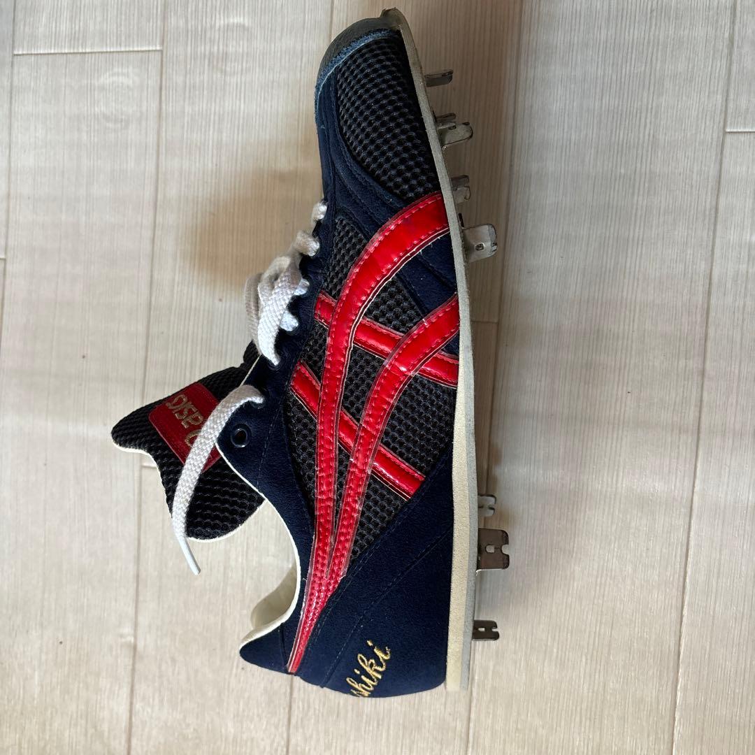 asics スパイクシューズ ネイビー/レッド27.0cm