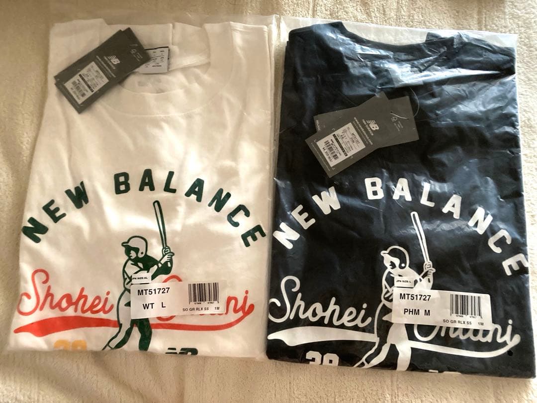 大谷翔平　ニューバランス　Tシャツ　Lサイズ　Mサイズの2枚セット