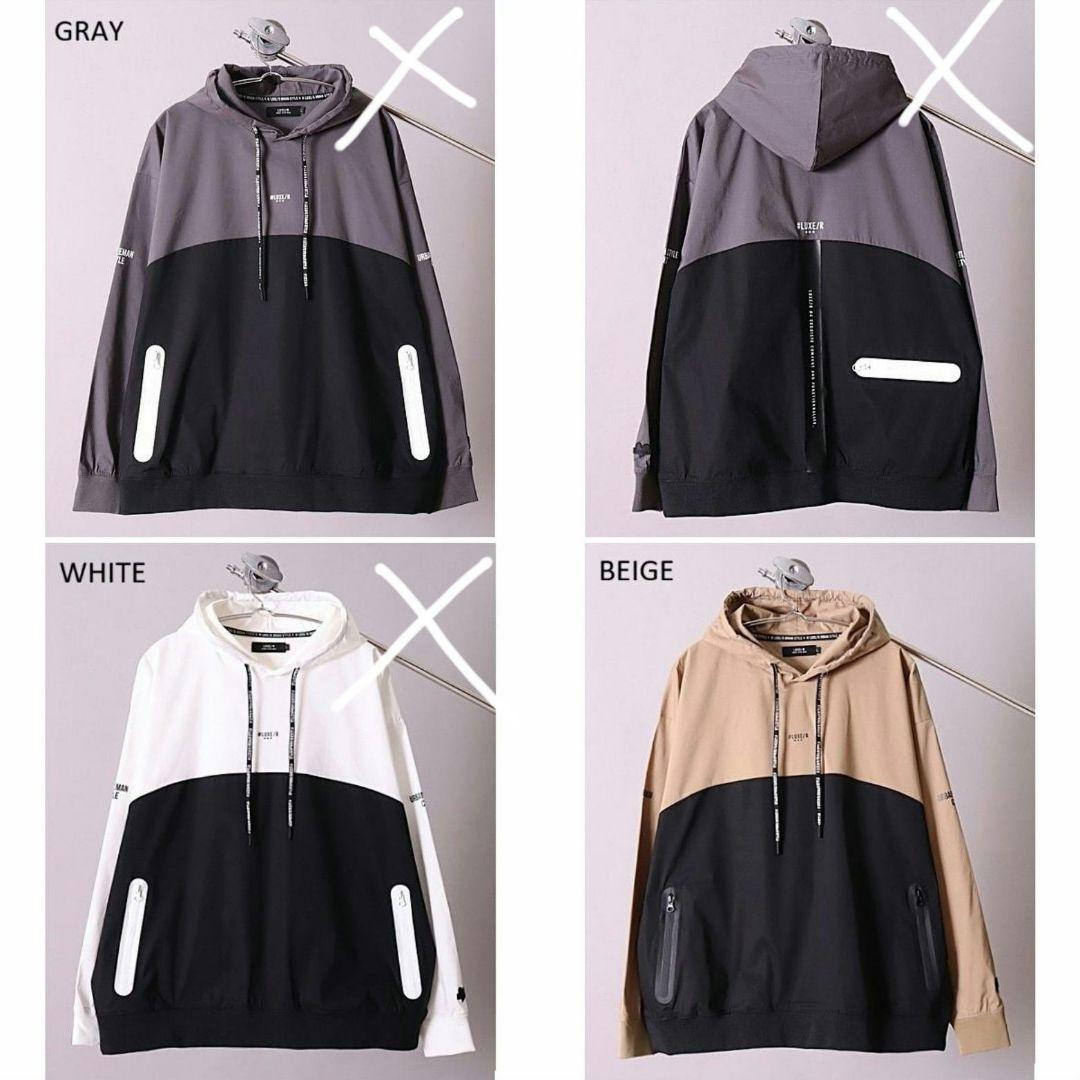 LUXE/R GOLF ストレッチ布帛プルパーカー 45817BGXL②