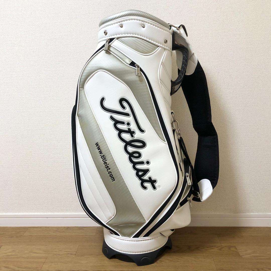 Titleist タイトリスト ゴルフ キャディバッグ 5分割 カート ホワイト