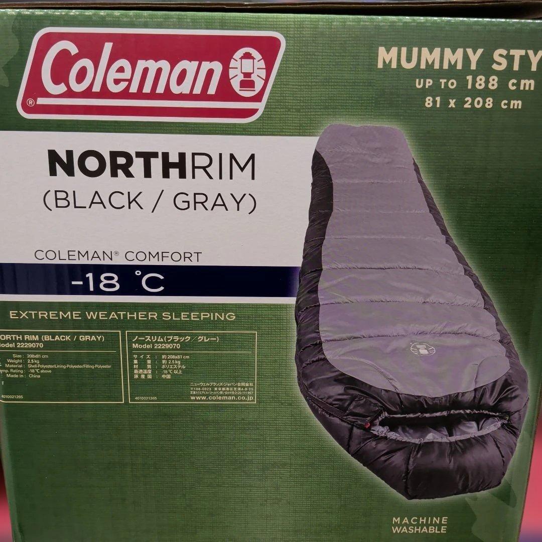Coleman NORTHRIM 寝袋 (ブラック/グレー)