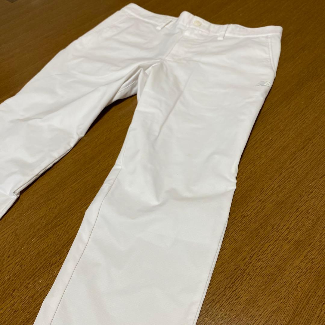 ニューバランス　ゴルフ　パンツ　白　メッシュ　裏地付き　春夏秋　メンズＬ　美品