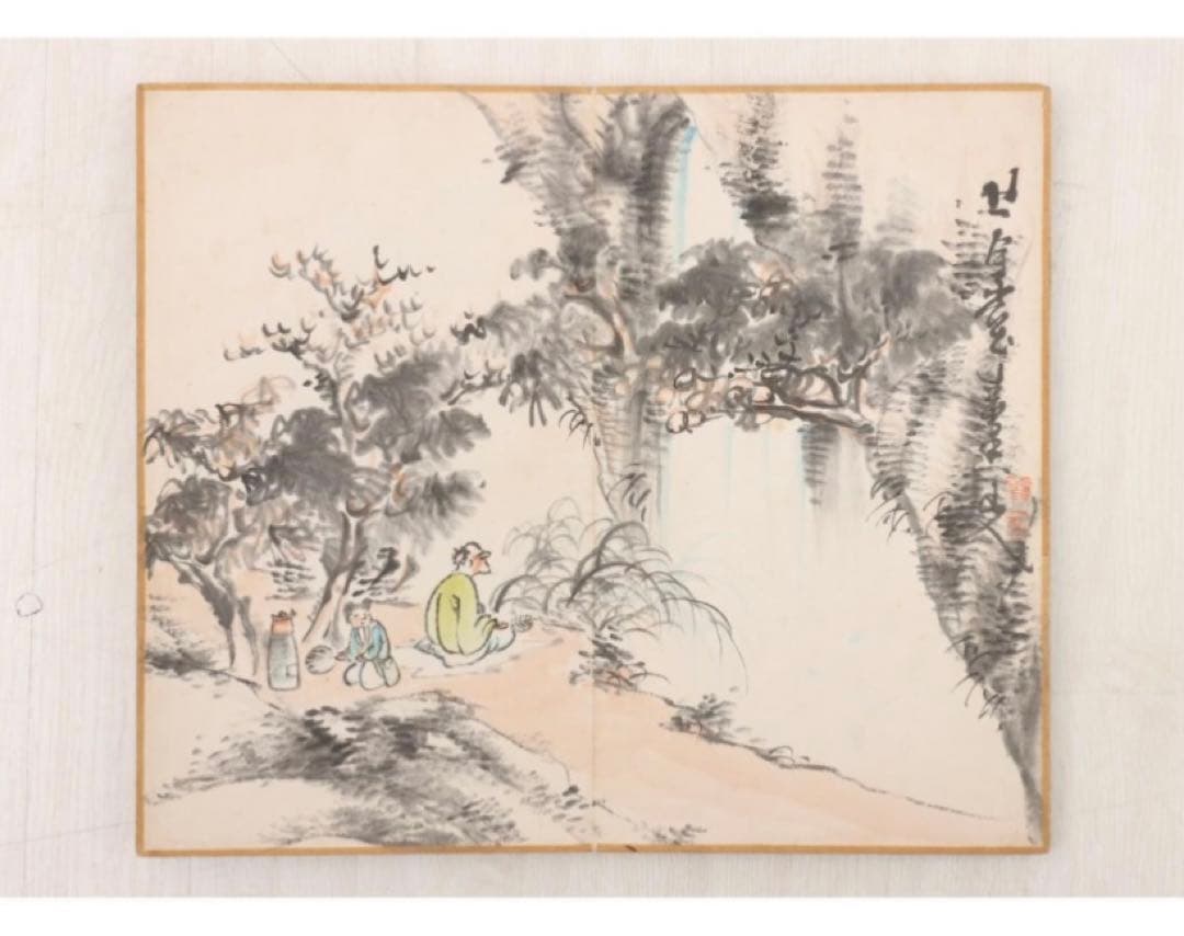 古美術品　折り本(紙本) 墨・墨彩 多作者　肉筆　落款,印有