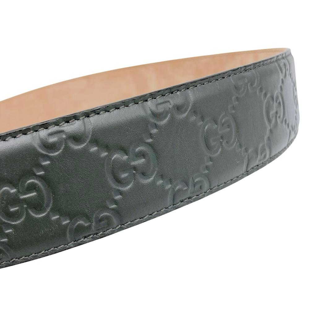 ✨極美品✨GUCCI グッチ　レザーベルト　インターロッキング　GGスプリーム