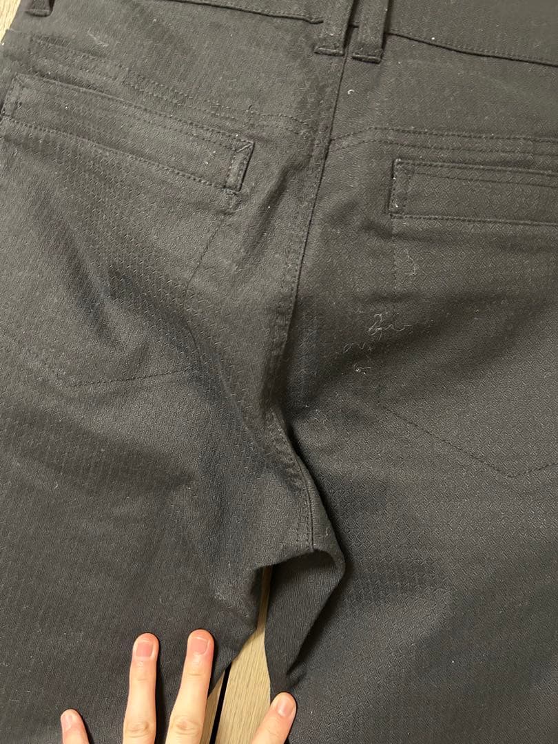PEARLY GATES ゴルフパンツ PGロゴ リボン 黒 サイズ0