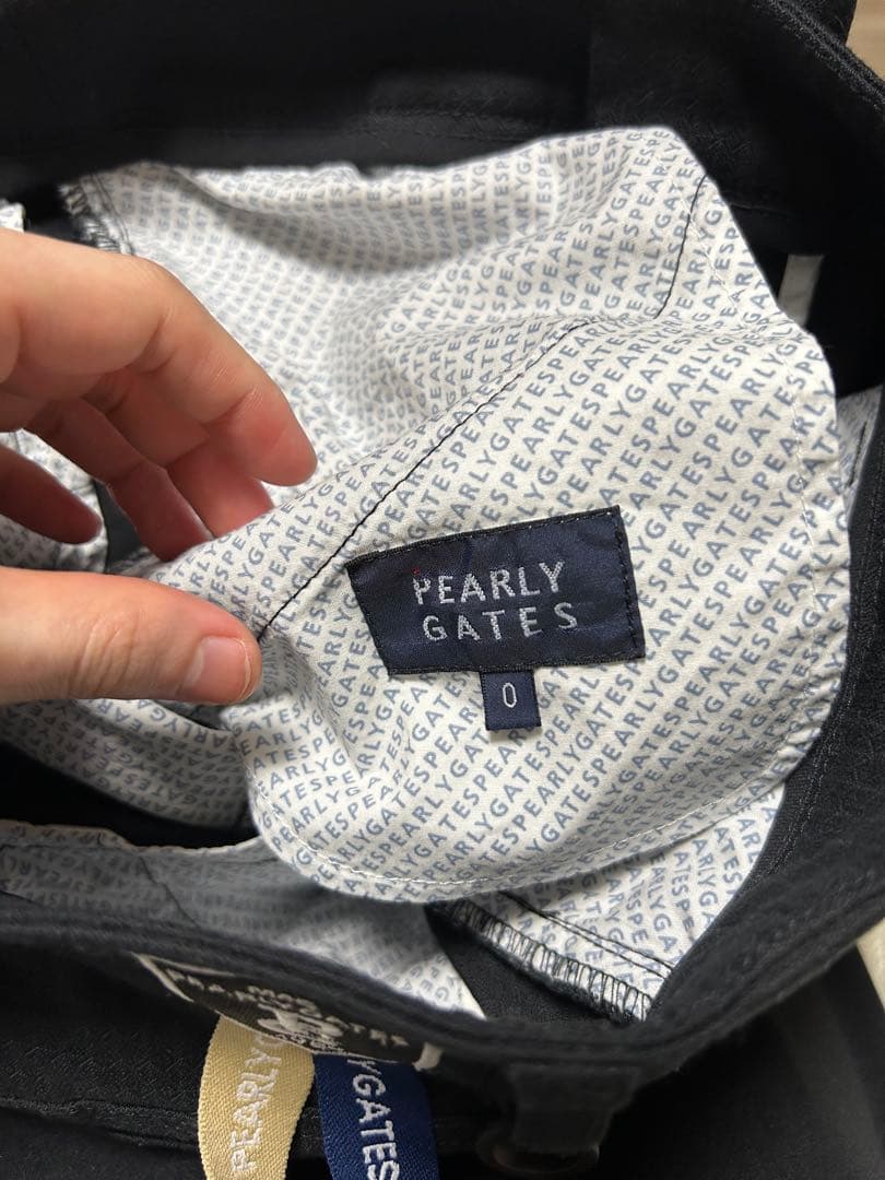 PEARLY GATES ゴルフパンツ PGロゴ リボン 黒 サイズ0